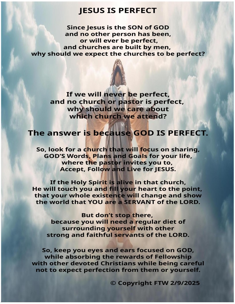 Jesus Is Perfect, Christian Motivation by FTWjr