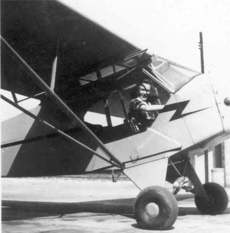 Mary in Piper Cub